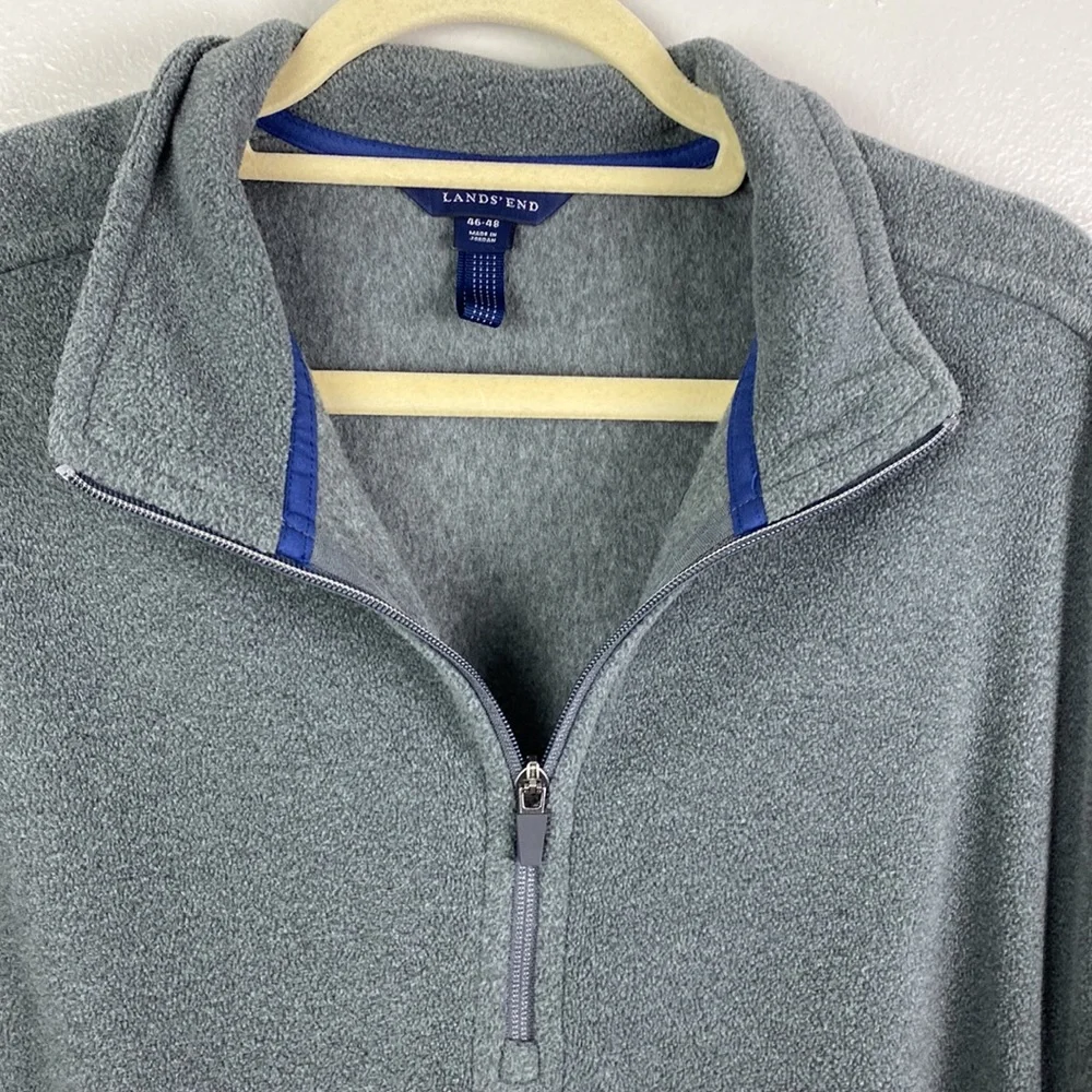 Lands' End | Men's Polartec Fleece Quarter Zip Pullover 46-48 (XL)